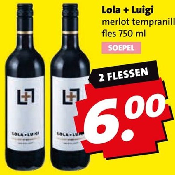 Lola + Luigi merlot tempranillo