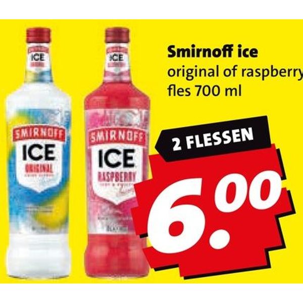 Smirnoff ice original of raspberry
