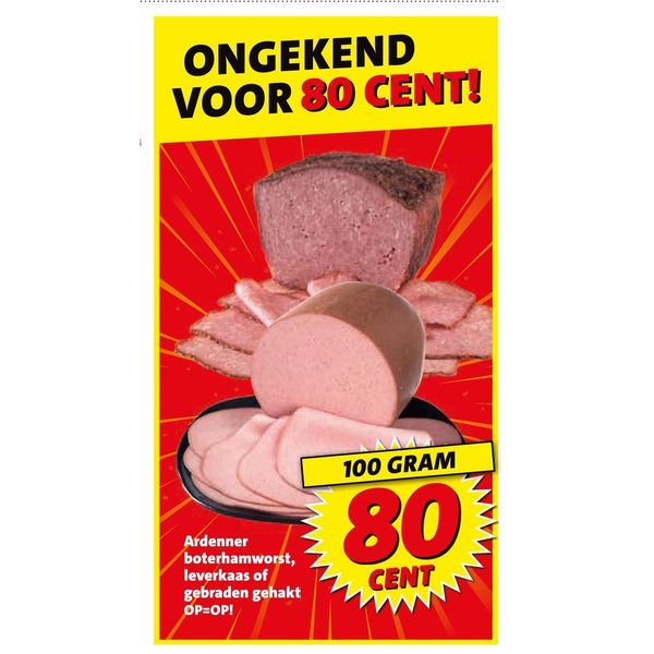 Ardenner boterhamworst, leverkaas of gebraden gehakt