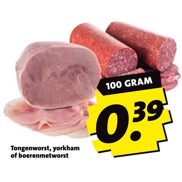 Tongenworst, yorkham of boerenmetworst
