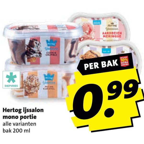 Hertog ijssalon mono portie