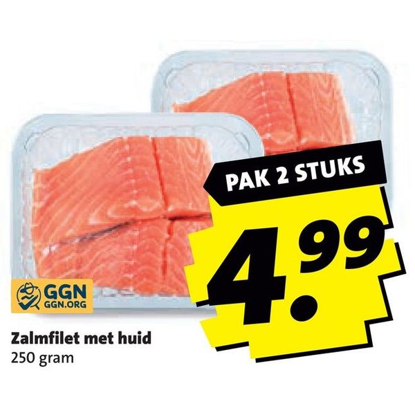 Zalmfilet met huid