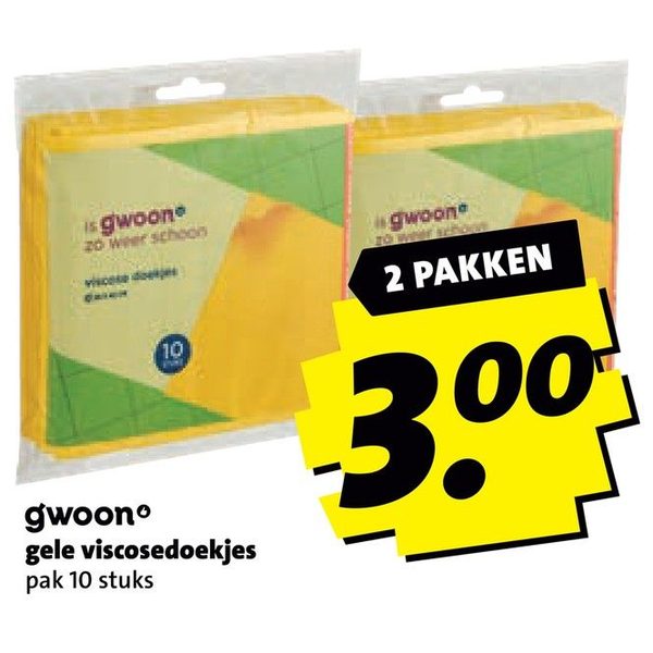 gwoon gele viscosedoekjes