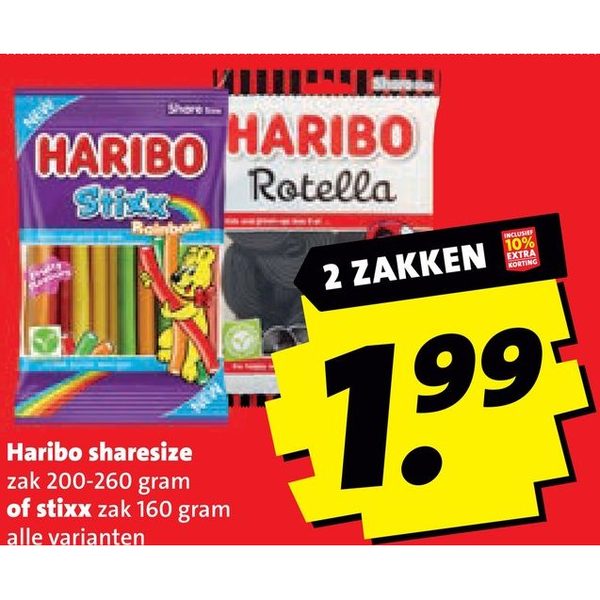 Haribo sharesize