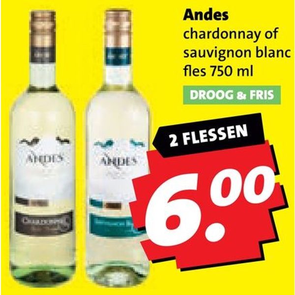 Andes chardonnay of sauvignon blanc