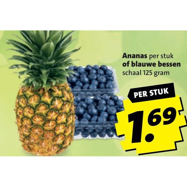 Ananas of blauwe bessen