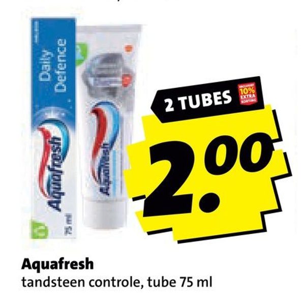 Aquafresh tandsteen controle