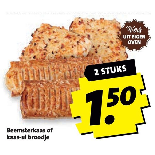 Beemsterkaas of kaas-ui broodje