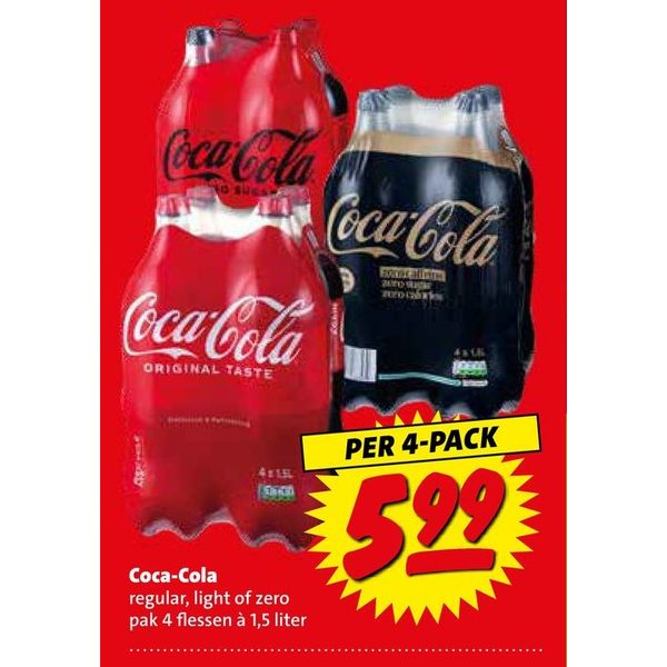 Coca-Cola regular, light of zero
