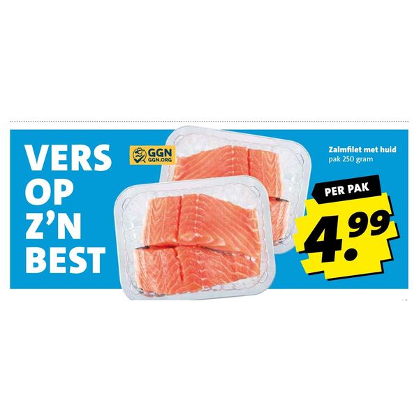 Zalmfilet met huid