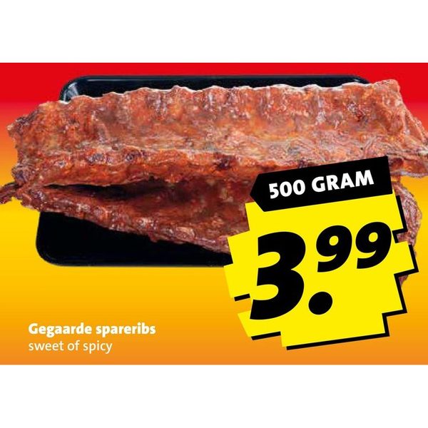 Gegaarde spareribs