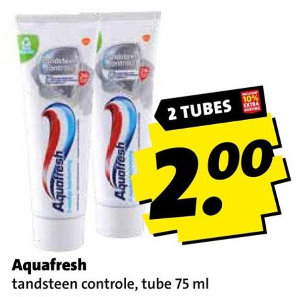 Aquafresh tandsteen controle
