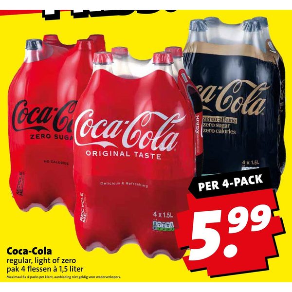 Coca-Cola regular, light of zero