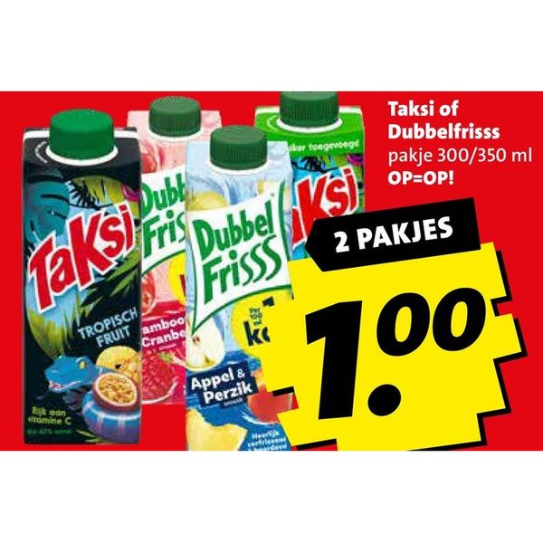 Taksi of DubbelFrisss pakjes