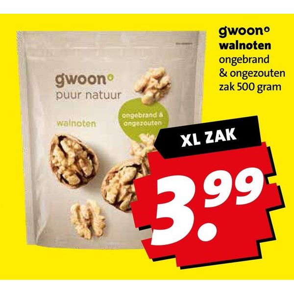 Gwoon walnoten ongebrand & ongezouten