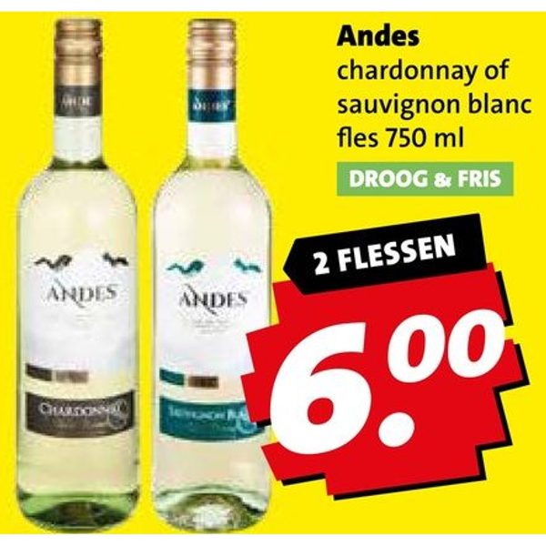 Andes chardonnay of sauvignon blanc