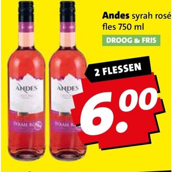 Andes syrah rosé