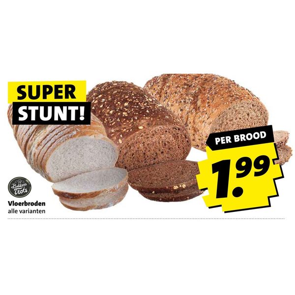 Vloerbroden alle varianten
