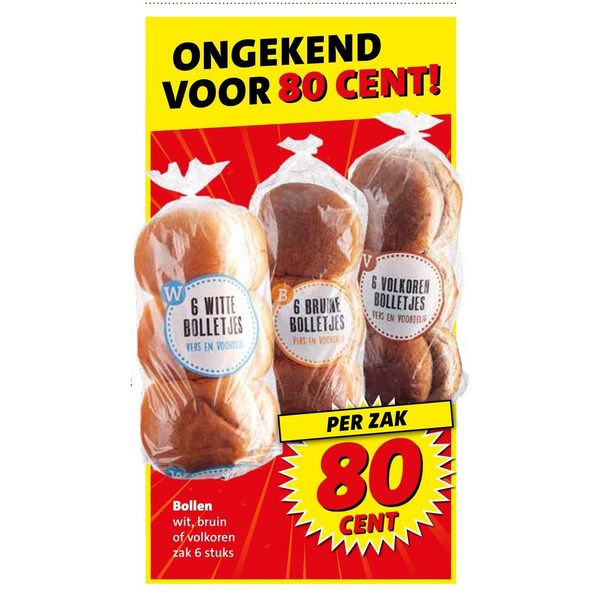 Bollen wit, bruin of volkoren