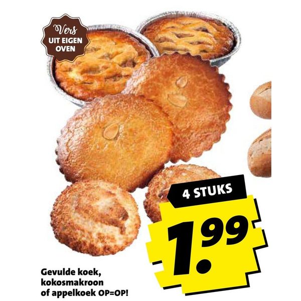 Gevulde koek, kokosmakroon of appelkoek