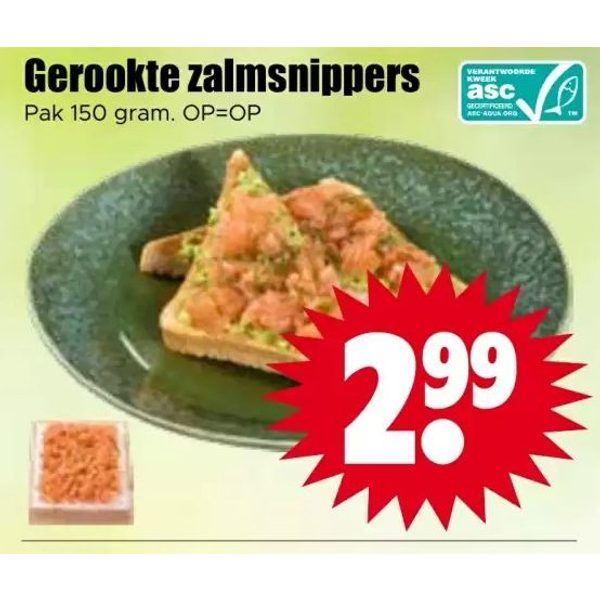Gerookte zalmsnippers