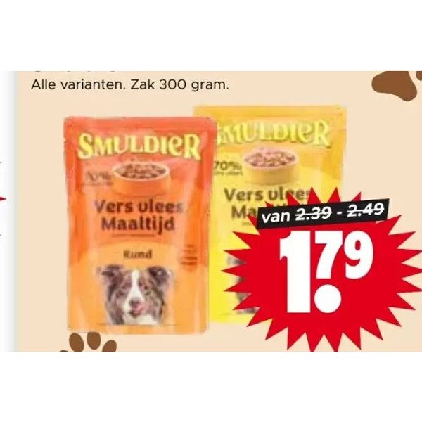 Smuldier Vers vlees maaltijd