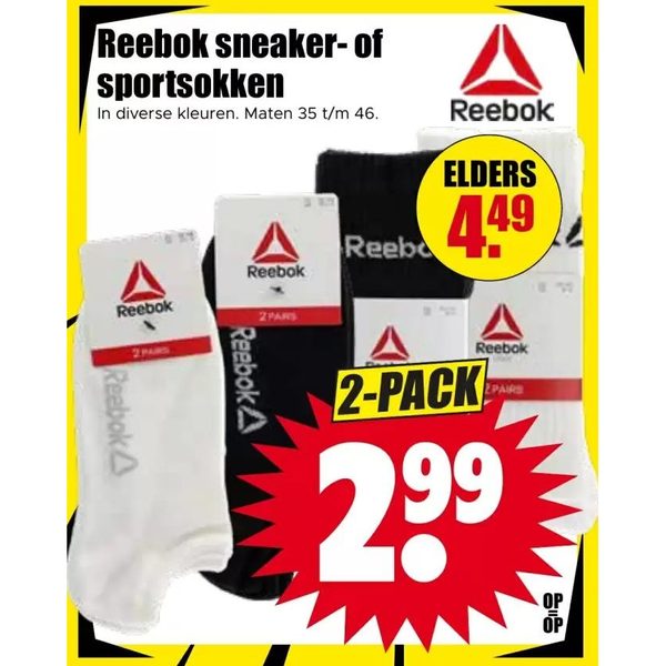 Reebok sneaker- of sportsokken