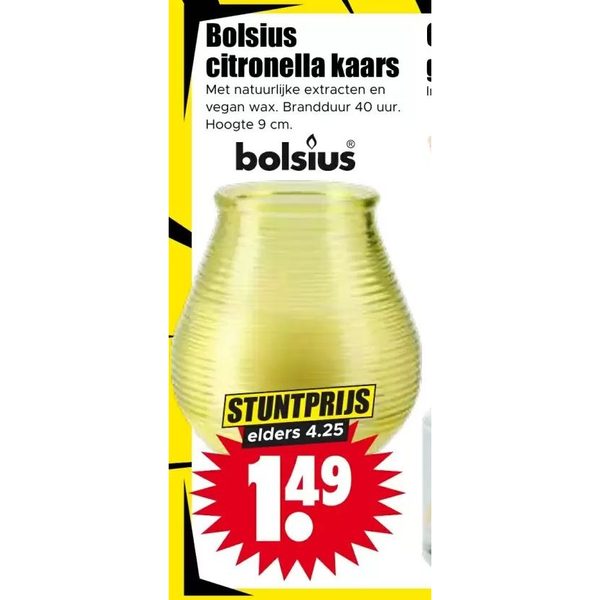 Bolsius citronella kaars