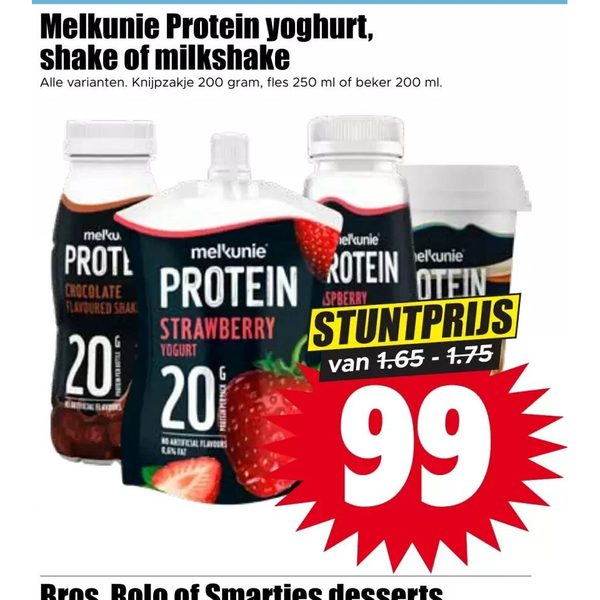 Melkunie Protein yoghurt, shake of milkshake