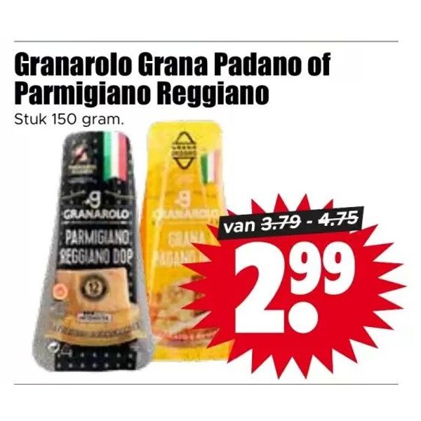 Granarolo Grana Padano of Parmigiano Reggiano