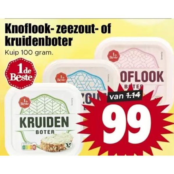 Knoflook-, zeezout- of kruidenboter