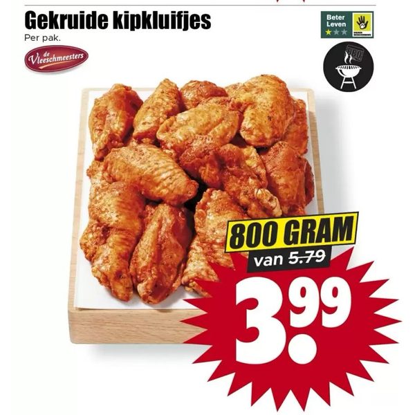 Gekruide kipkluifjes