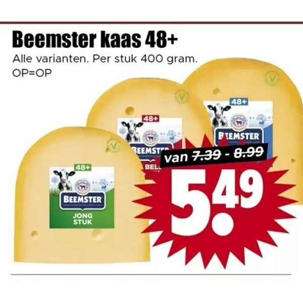 Beemster kaas 48+