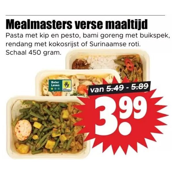 Mealmasters verse maaltijd
