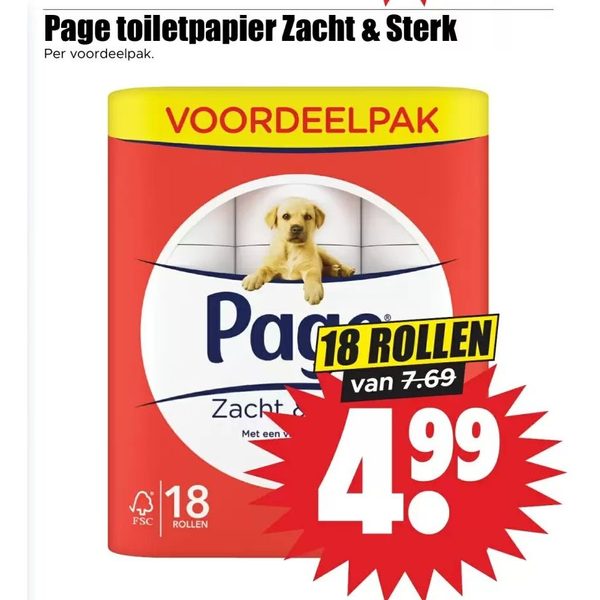 Page toiletpapier Zacht & Sterk