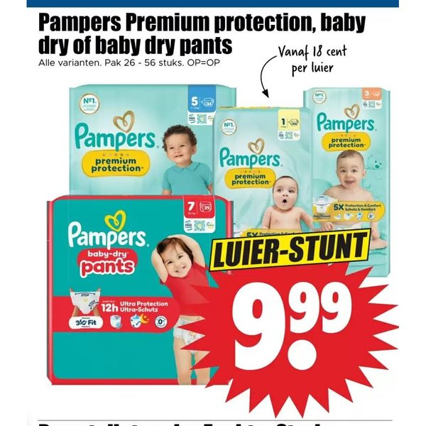 Pampers Premium protection, baby dry of baby dry pants