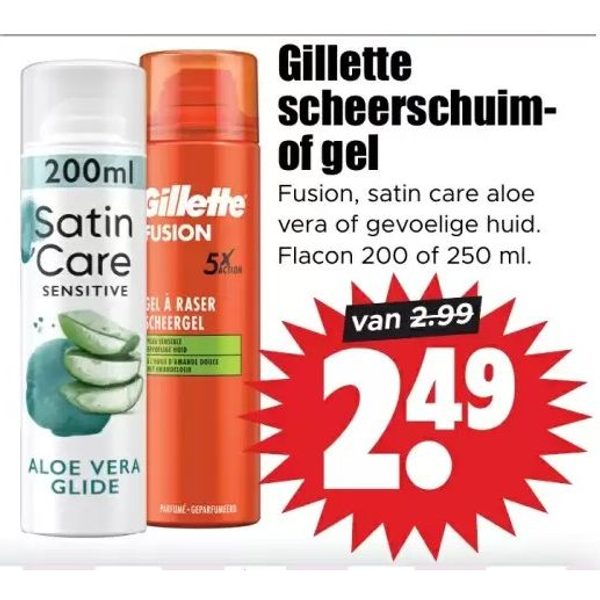 Gillette scheerschuim of gel