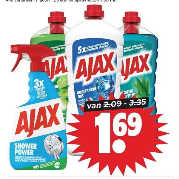 Ajax allesreiniger of shower power