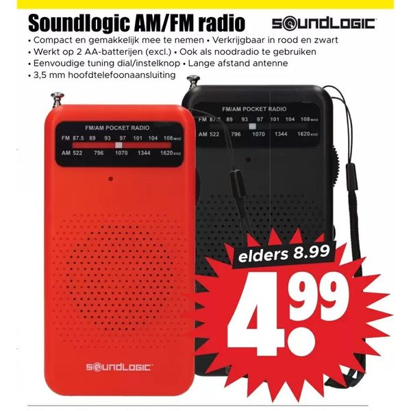 Soundlogic AM/FM radio