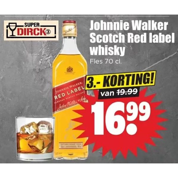 Johnnie Walker Scotch Red label whisky