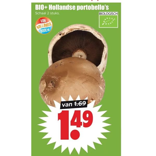 BIO+ Hollandse portobello's