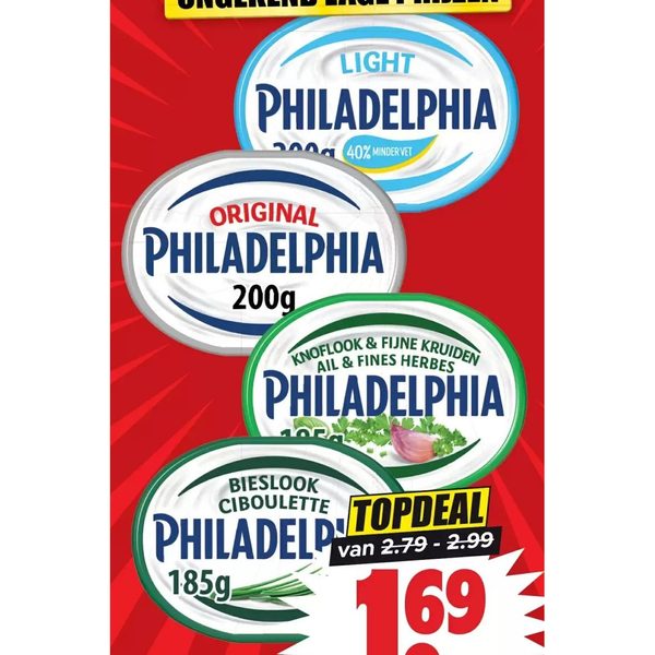 Philadelphia zuivelspread