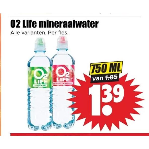 O2 Life mineraalwater