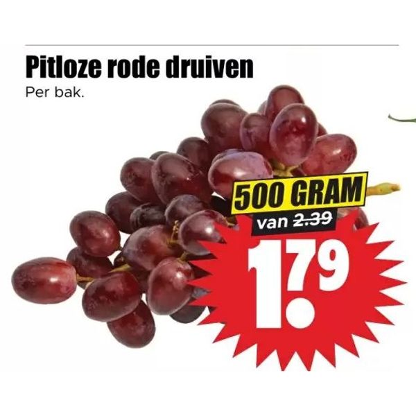 Pitloze rode druiven