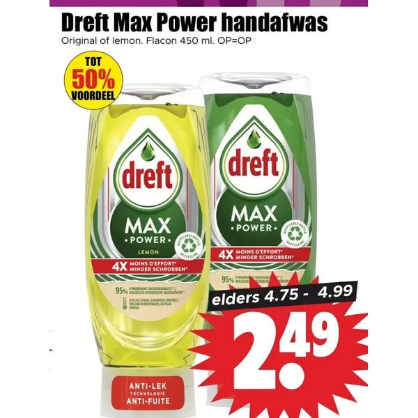 Dreft Max Power handafwas