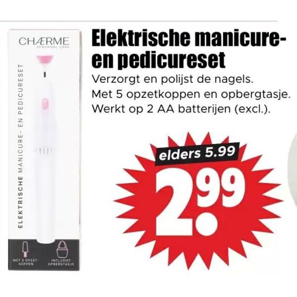 Elektrische manicure- en pedicureset