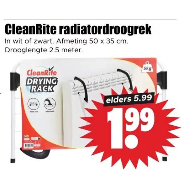 CleanRite radiatordroogrek