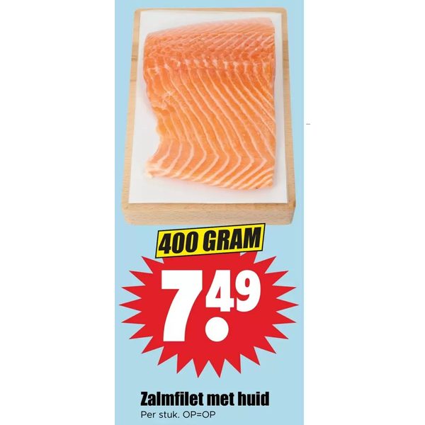 Zalmfilet met huid