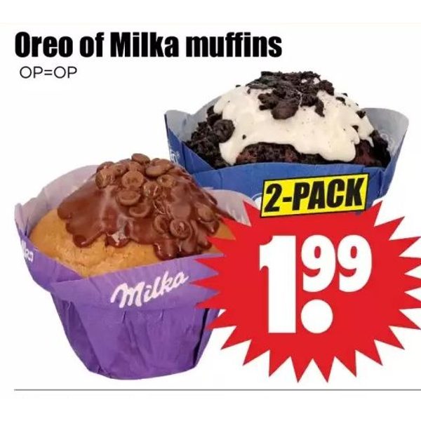 Oreo of Milka muffins