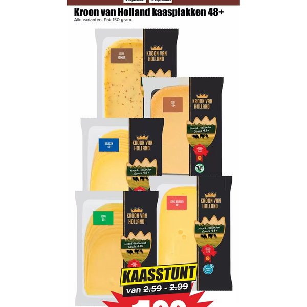 Kroon van Holland kaasplakken 48+